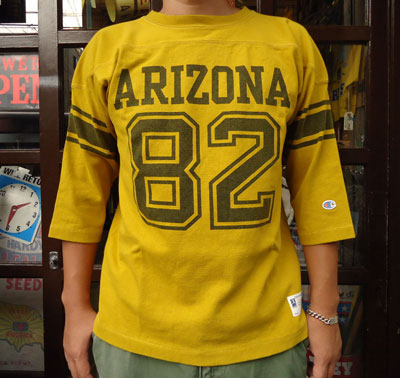 BUDDY別注ChampionフットボールシャツARIZONA#82