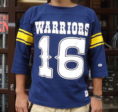 BUDDY 別注 Champion フットボールシャツ WARRIORS #16/BUDDY U.S.CLOTHING