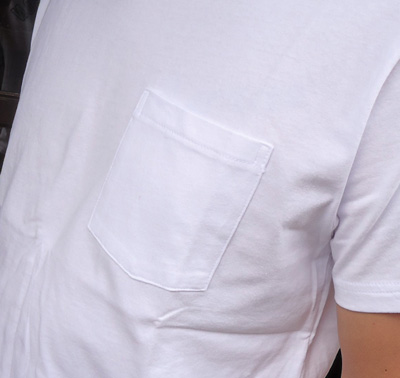 フルーツオブザルーム　ボーダーT×ホワイトT ポケットTシャツ ２枚セット