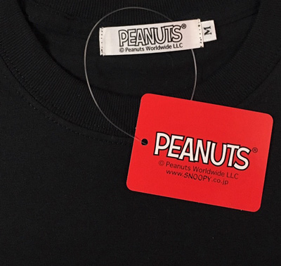 BUDDY 別注 スヌーピーポケット付き Tシャツ PEANUTS JOE COOL BLACK