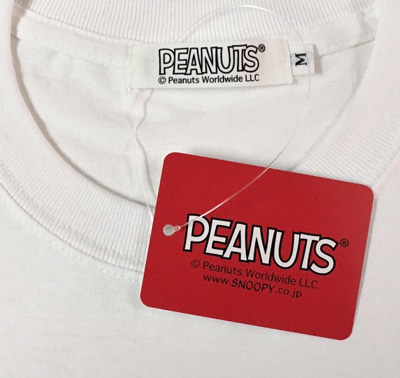 BUDDY 別注 スヌーピーポケット付き Tシャツ PEANUTS JOE COOL WHITE