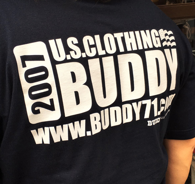 BUDDY オリジナル ポケット付き 両面プリントTシャツ