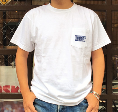 BUDDY オリジナル ポケット付き 両面プリントTシャツ WHITE/BUDDY U.S.