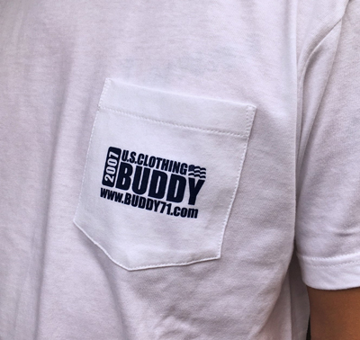 BUDDY オリジナル ポケット付き 両面プリントTシャツ