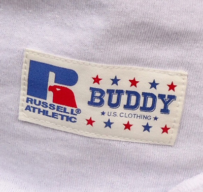 BUDDY 別注 RUSSELL ベースボールTシャツ（U.S.A.DRINKING TEAM）