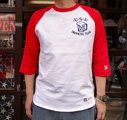 BUDDY別注 RUSSELL ATHLETIC ベースボールTシャツ（U.S.A.DRINKING TEAM）