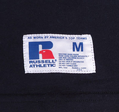 RUSSELL ATHLETIC  PRO COTTON フットボールTシャツ #71 ネイビー×ホワイト