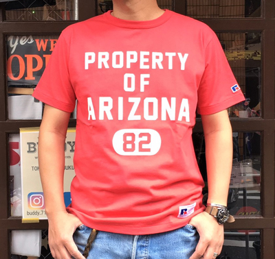 BUDDY 別注 RUSSELL ATHLETIC Ｔシャツ PROPERTY OF ARIZONA