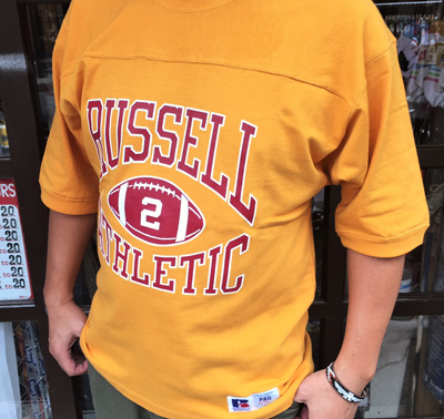 RUSSELL ATHLETIC ラッセルアスレチック フットボールTシャツ OLD GOLD/BUDDY U.S.CLOTHING