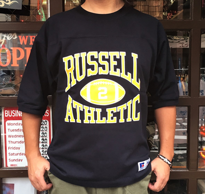 RUSSELL ATHLETIC ラッセルアスレチック フットボールTシャツ ネイビー/BUDDY U.S.CLOTHING