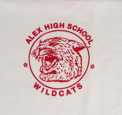 RUSSELL ATHLETIC  PRO COTTON フットボールTシャツ WILDCATS ホワイト×レッド