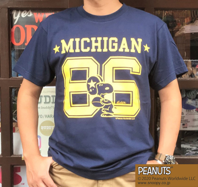 BUDDY 別注 PEANUTS スヌーピーTシャツ MICHIGAN #86