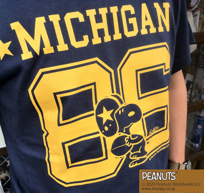 BUDDY 別注 PEANUTS スヌーピーTシャツ MICHIGAN #86