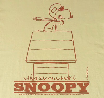 BUDDY 別注 PEANUTS スヌーピーTシャツ（RED BARON）