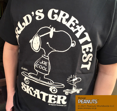 BUDDY 別注 PEANUTS スヌーピーTシャツ WORLD'S GREATEST SKATER