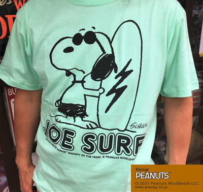 BUDDY 別注 PEANUTS スヌーピー JOE COOL Tシャツ JOE SURF メロン