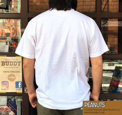 BUDDY 別注 PEANUTS スヌーピーTシャツ SURF'S UP TOKYO WHITE