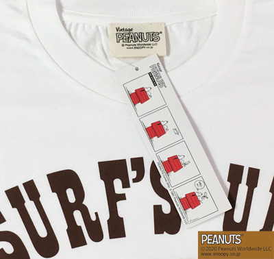 BUDDY 別注 PEANUTS スヌーピーTシャツ SURF'S UP TOKYO WHITE