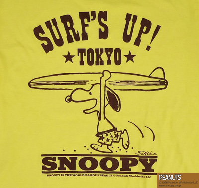 BUDDY 別注 PEANUTS スヌーピーTシャツ SURF'S UP TOKYO