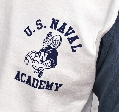 BUDDY 別注 USNA ベースボールTシャツ