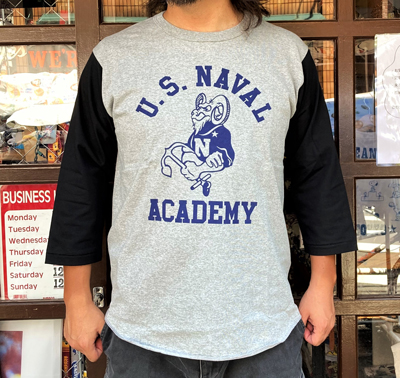 BUDDY 別注 USNA ベースボールTシャツ 2