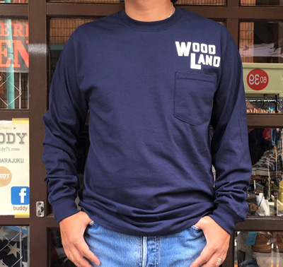 BUDDY オリジナル WOODLAND COLORADO SPRINGS ロングスリーブＴシャツ ネイビー