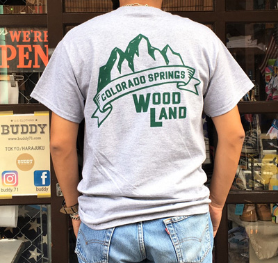 BUDDY オリジナル WOODLAND COLORADO SPRINGS Ｔシャツ ヘザーグレー