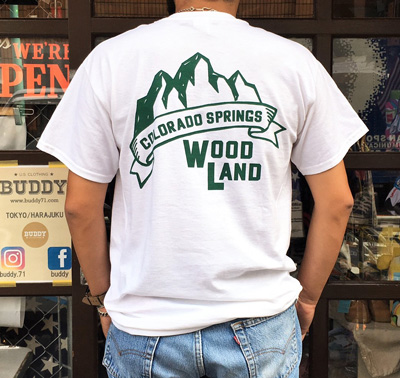 BUDDY オリジナル WOODLAND COLORADO SPRINGS Ｔシャツ ホワイト