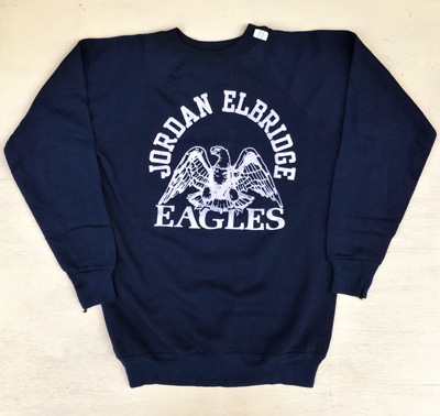 デッドストック 60s Velva Sheen フロッキー スウェット JORDAN ELBRIDGE EAGLES