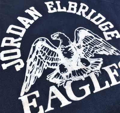 デッドストック 60s Velva Sheen フロッキー スウェット JORDAN ELBRIDGE EAGLES