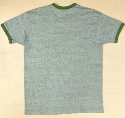 USED Hanes 古着リンガーＴシャツ ヘザーグリーン XLサイズ