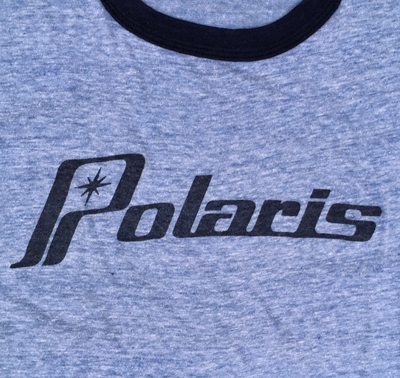 USED Hanes 古着リンガーPolaris 旧タグ Ｔシャツ  XLサイズ スノーモービル ポラリス