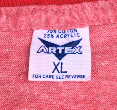 USED ARTEX 古着リンガー イリノイ州立大学 Ｔシャツ レッド XLサイズ 