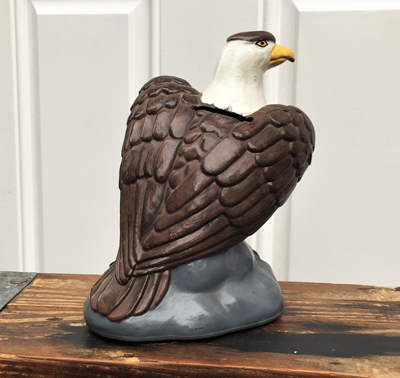 Vintage 1960s American Eagle Plastic Coin Bank