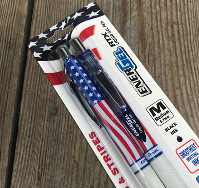 Pentel 星条旗 ゲルインクボールペン Stars ＆ Stripes