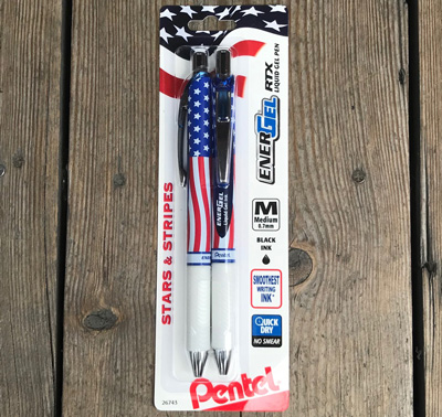 Pentel 星条旗 ゲルインクボールペン Stars ＆ Stripes