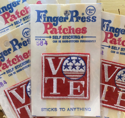 Vintage 70s VOTE Patch デッドストック ワッペン shirt1