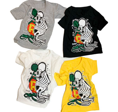 Rat Fink X-Ray ラットフィンク Kids Tシャツ SECRET BASE 別注 ホワイト/BUDDY U.S.CLOTHING