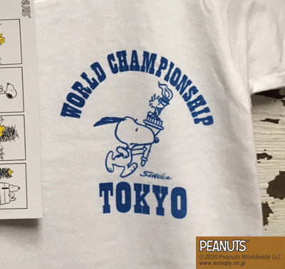 KIDS BUDDY 別注 PEANUTS スヌーピー キッズ Tシャツ WORLD CHAMPIONSHIP TOKYO